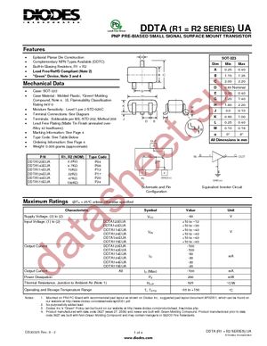 DDTA115EUA-7-F datasheet  